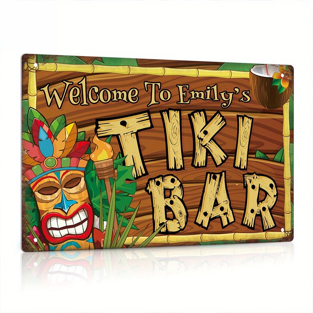 Custom  Decor Tiki Bar Sign, P - Home Bar Signs avis et prix