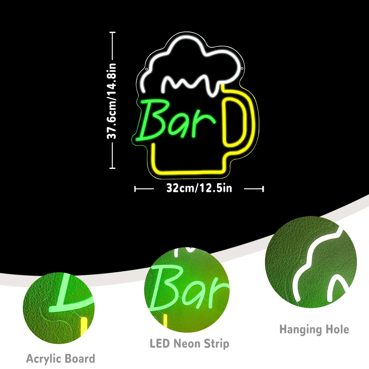 Beer Bar Neon Sign USB Dimmabl - Home Bar Signs avis et prix