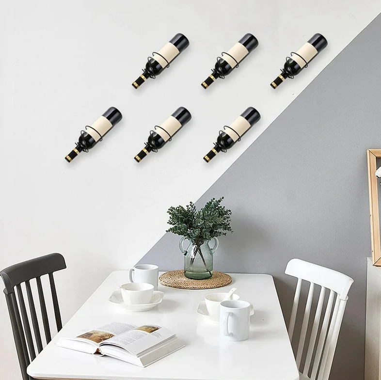 Pack Of 6 Wall Mounted Wine Ra - Home Bar Stand avis et prix