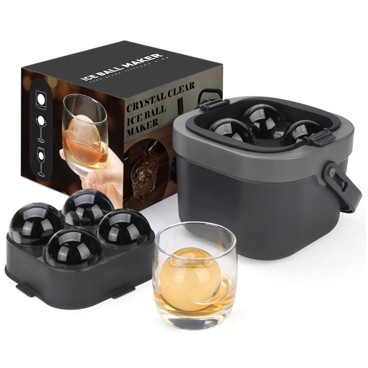Crystal Clear Ice Ball Maker,  - Ice Mold Sphere avis et prix