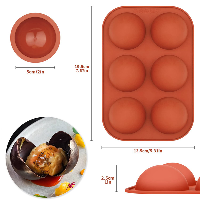 6 Cavities Semicircle Silicone - Ice Mold Sphere avis et prix