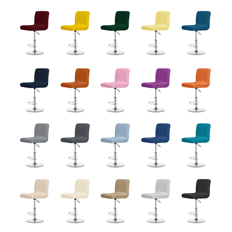 Velvet Solid color Chair Cover - Home Bar Lounge avis et prix