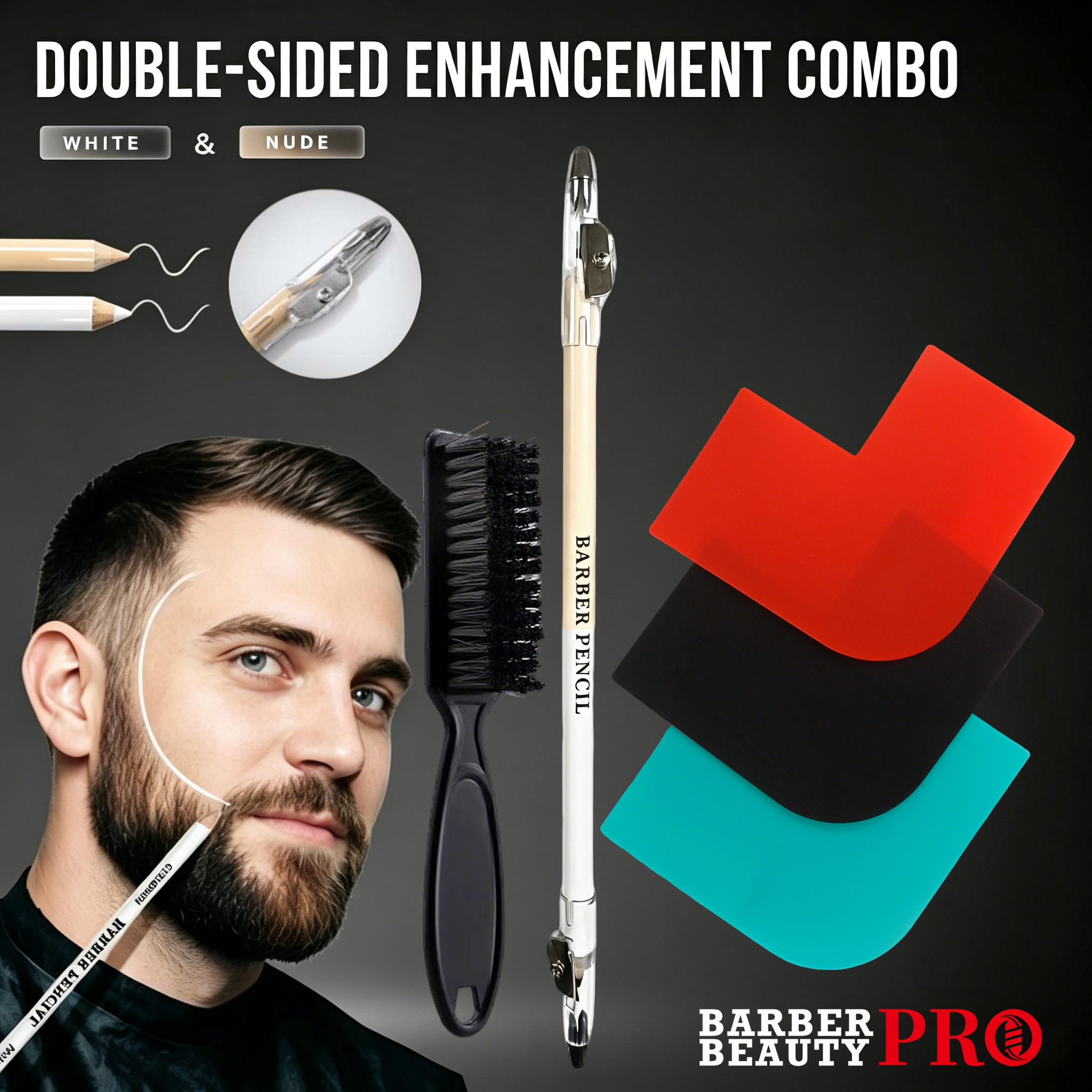 3Pcs Double-sided Barber Beard - Home Barber avis et prix