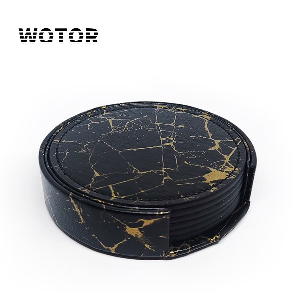 WOTOR 6PCS Stone Grain Leather - Home Bar And Counter avis et prix