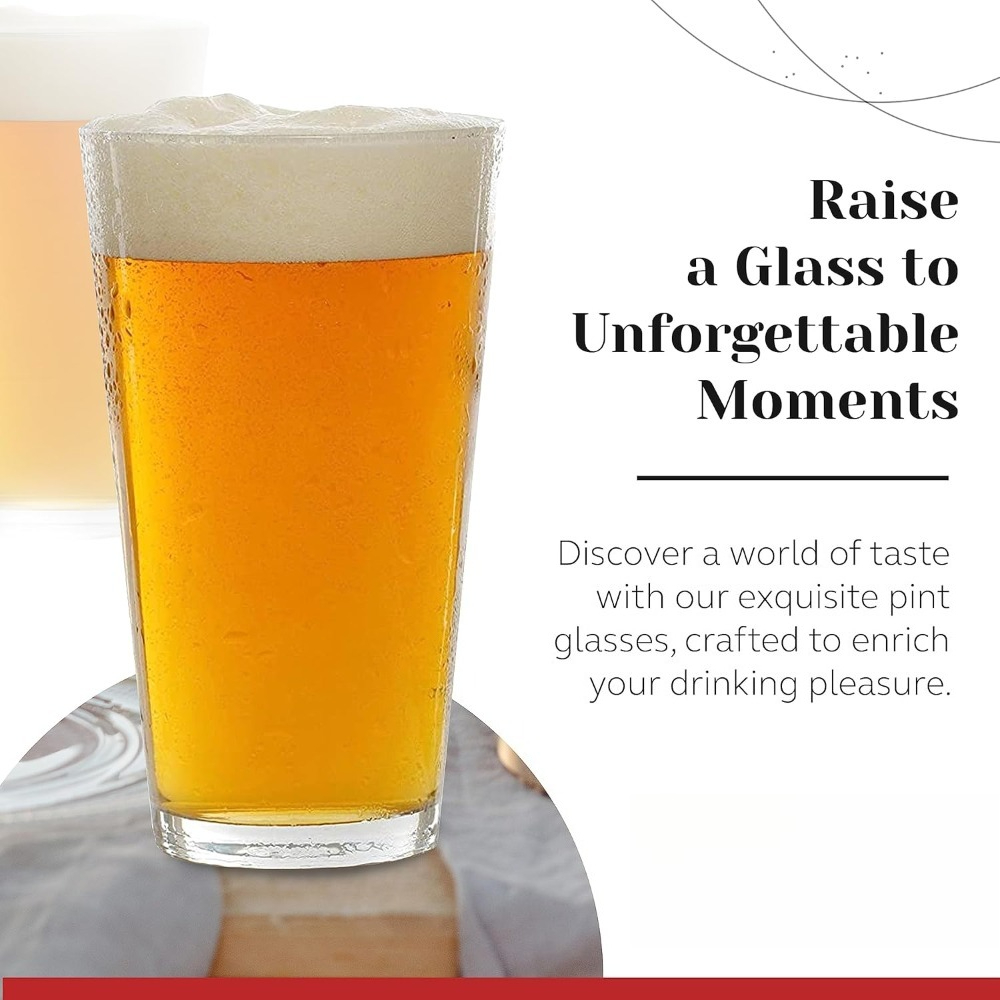 16 oz Pint Glasses 6 Pcs Set D - Highball Glass Set avis et prix