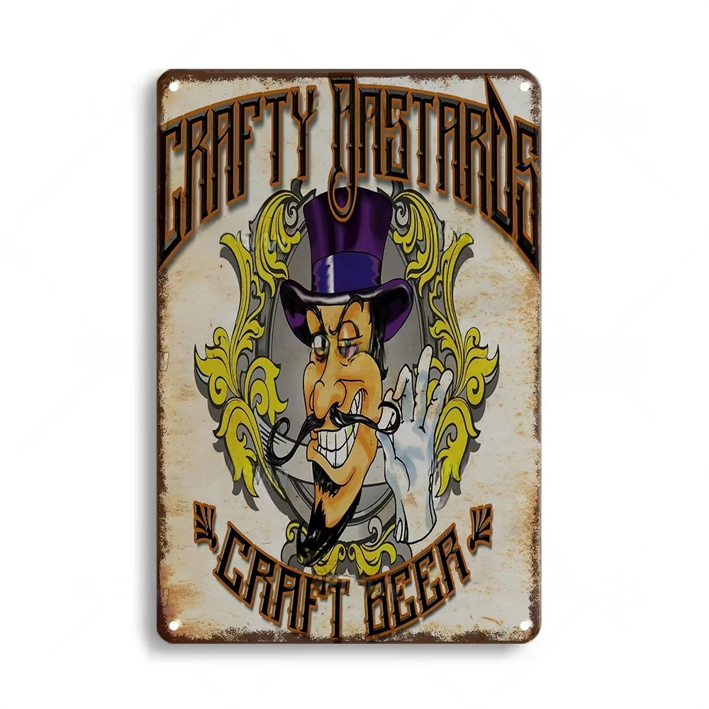 Rusty Metal Tin Sign Beer Meta - Home Bar Signs avis et prix