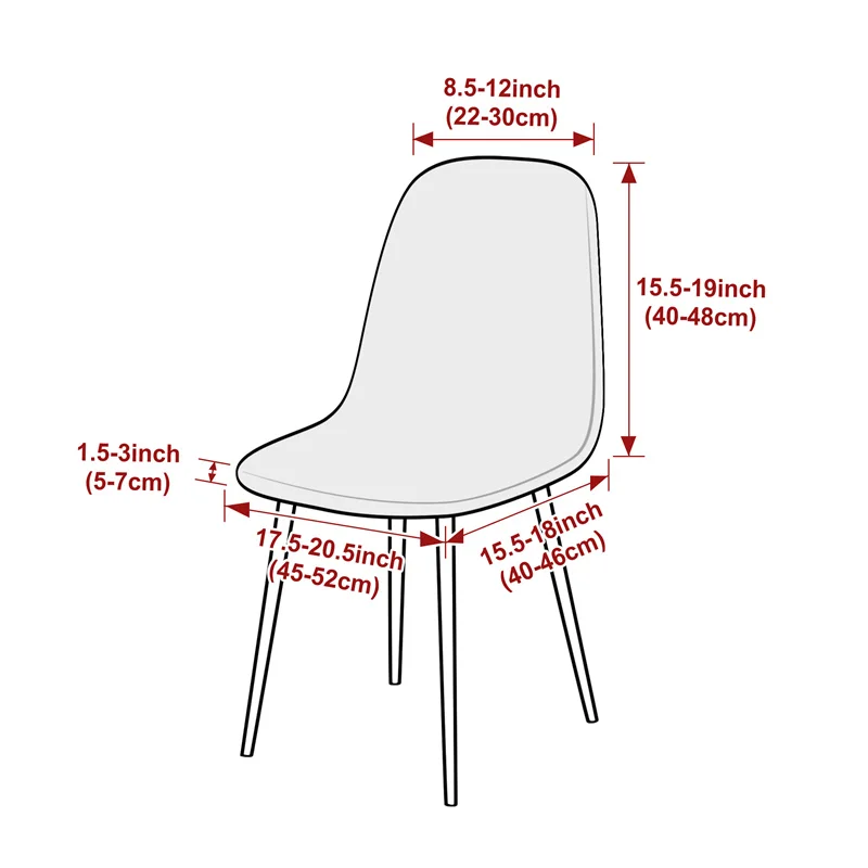 1PC Jacqaurd Shell Chair Cover - Home Bar Lounge avis et prix