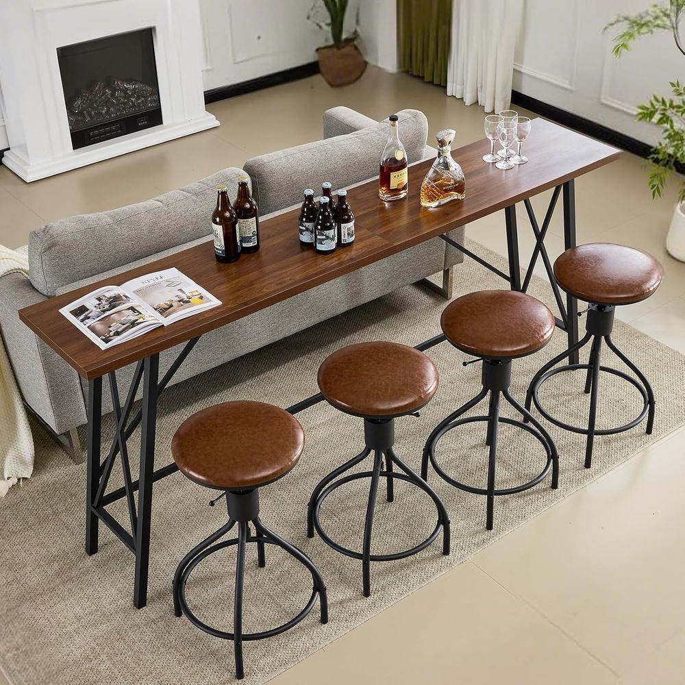 84-Inch Wooden and Metal Bar T - Home Bar Stools avis et prix