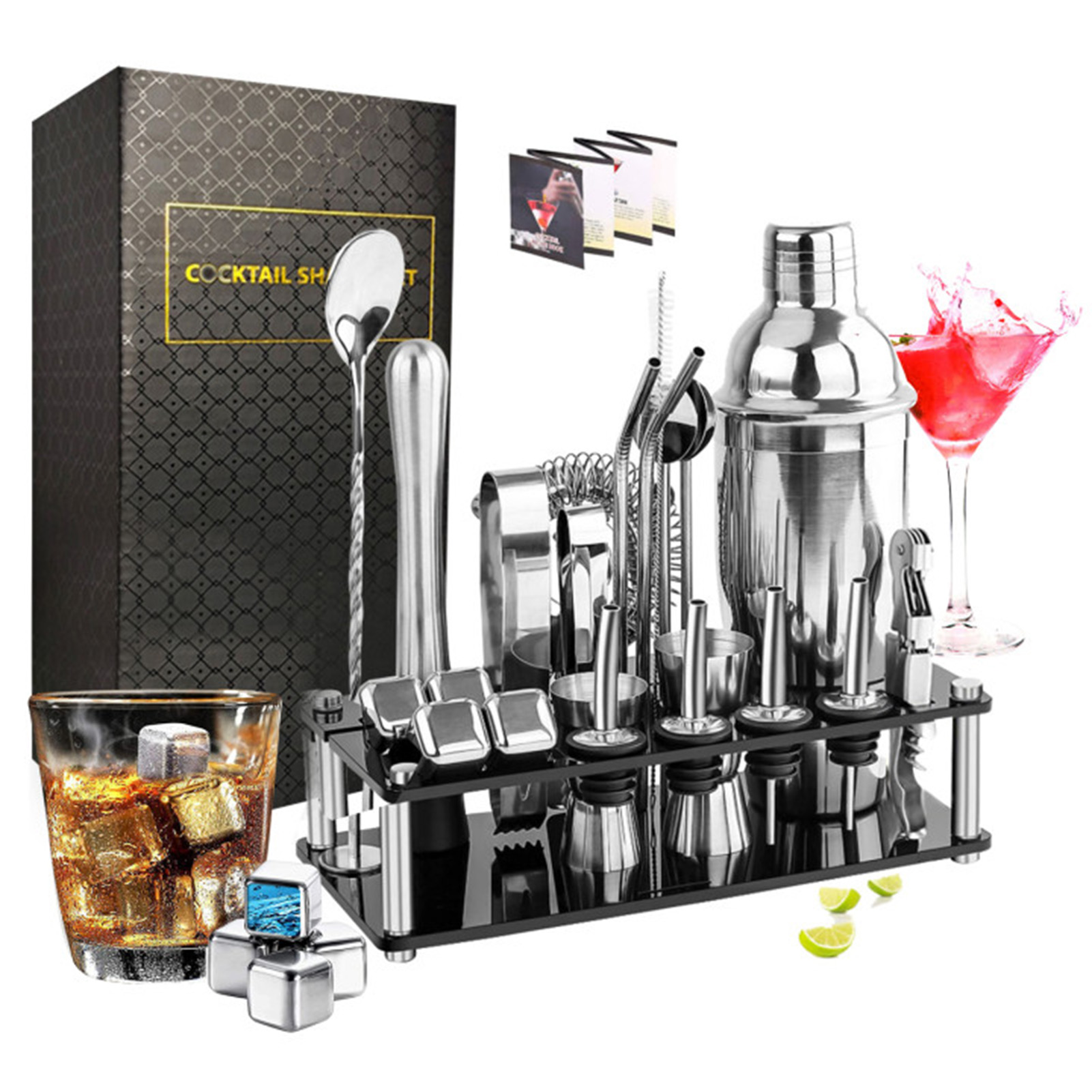 Cocktail Making Set Shaker Sta - Cocktail Recipe Book avis et prix