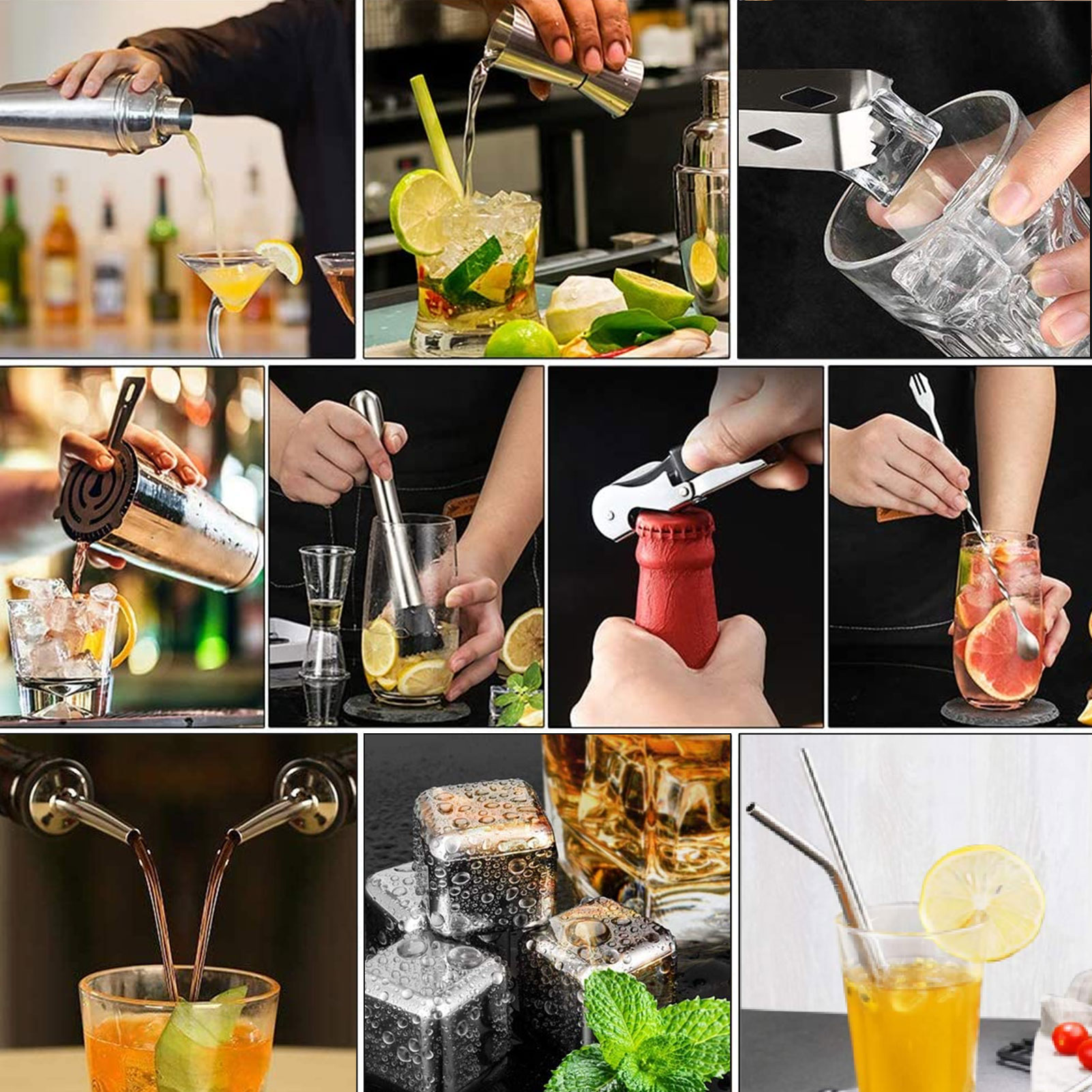 Cocktail Making Set Shaker Sta - Cocktail Recipe Book avis et prix