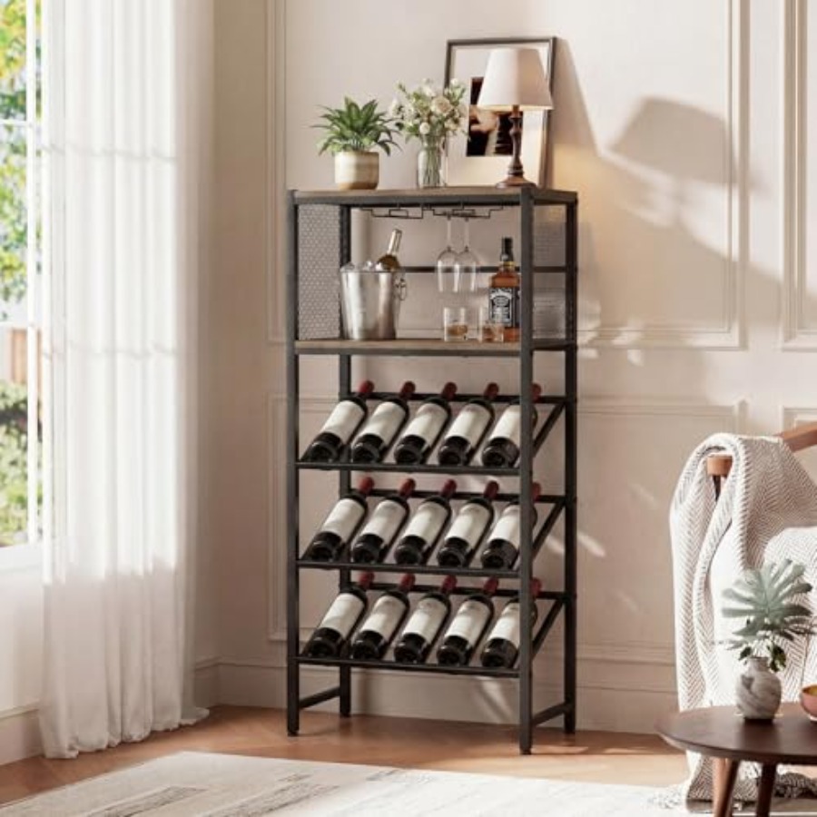 Corner Wine Rack with Glass Ho - Home Bar Stand avis et prix