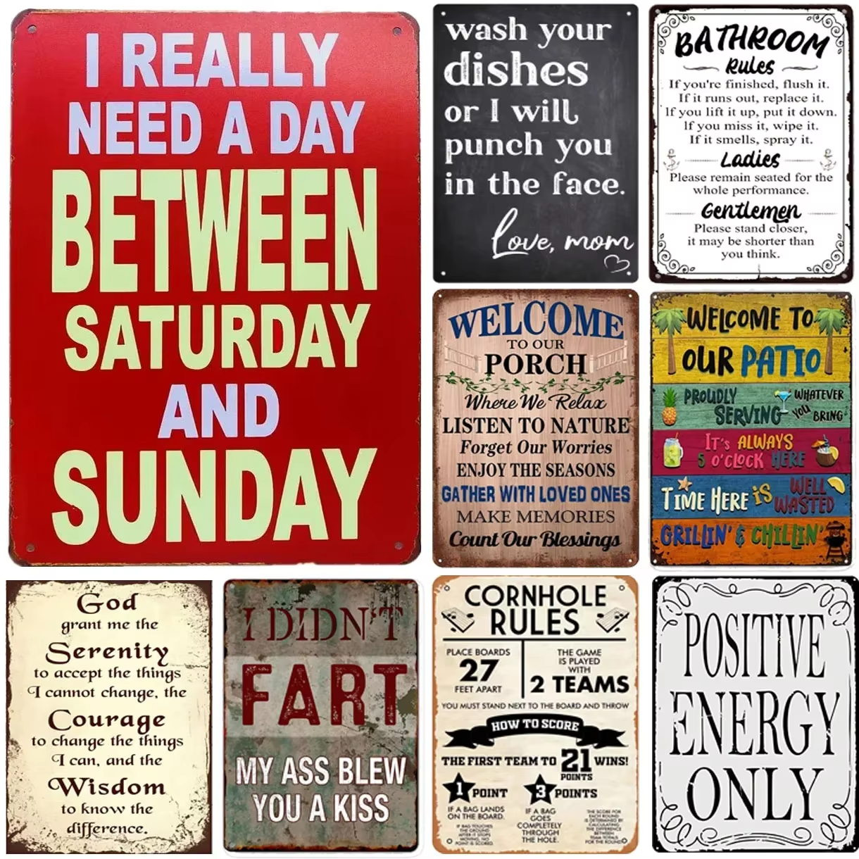 Quotes Plaque Metal Tin Signs  - Home Bar Signs avis et prix