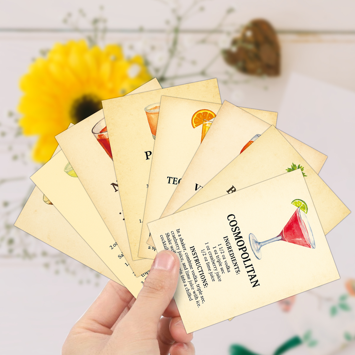 20pcs Cocktail Ingredients Rec - Cocktail Recipe Book avis et prix