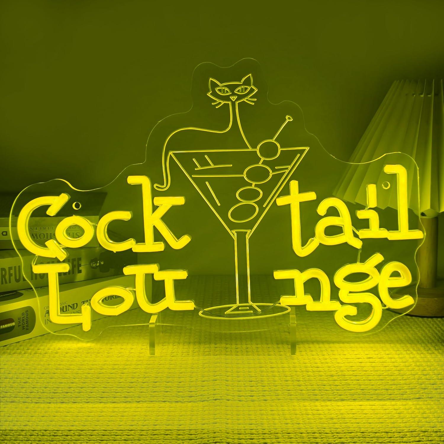 Cocktail Lounge Neon Sign Dimm - Home Bar Signs avis et prix
