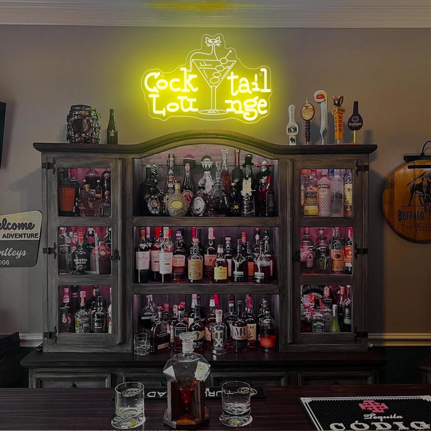 Cocktail Lounge Neon Sign Dimm - Home Bar Signs avis et prix